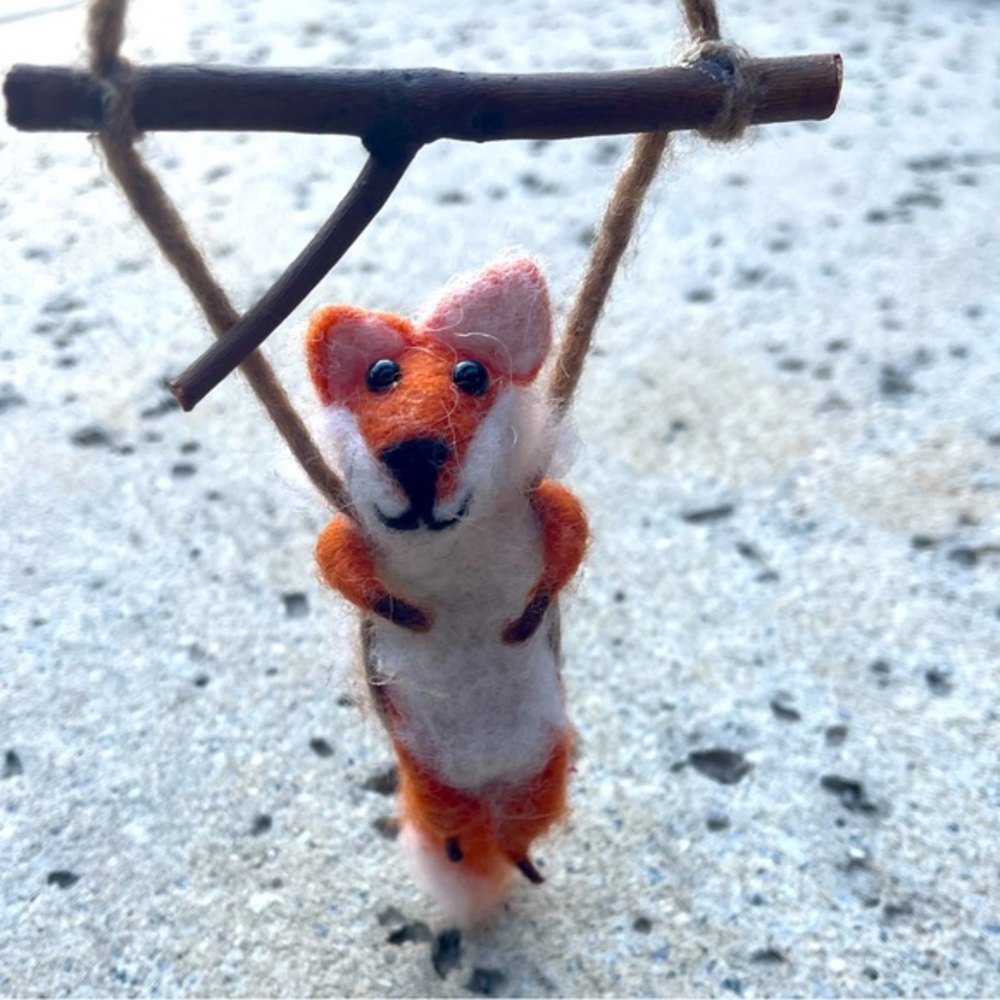 New🌟Anthropologie- Swinging Fox 🦊 Christmas Ornament